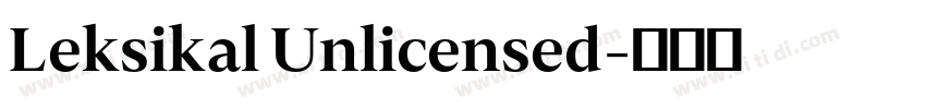 Leksikal Unlicensed字体转换